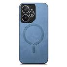 For Realme Neo7 Retro MagSafe Magnetic PU Back Cover Phone Case(Blue) - 2