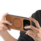 For Realme GT5 5G Retro MagSafe Magnetic PU Back Cover Phone Case(Brown) - 3