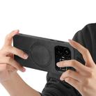 For Realme GT5 5G Retro MagSafe Magnetic PU Back Cover Phone Case(Black) - 3