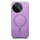 For Realme 11 4G Retro MagSafe Magnetic PU Back Cover Phone Case(Purple) - 2