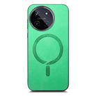 For Realme 11 4G Retro MagSafe Magnetic PU Back Cover Phone Case(Green) - 2