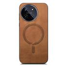 For Realme 11 4G Retro MagSafe Magnetic PU Back Cover Phone Case(Brown) - 2