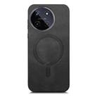 For Realme 11 4G Retro MagSafe Magnetic PU Back Cover Phone Case(Black) - 2
