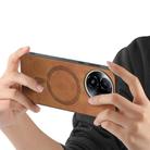For Realme 11 5G Retro MagSafe Magnetic PU Back Cover Phone Case(Brown) - 3