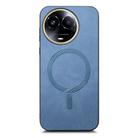 For Realme 11 5G Retro MagSafe Magnetic PU Back Cover Phone Case(Blue) - 2