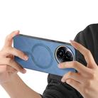For Realme 11 5G Retro MagSafe Magnetic PU Back Cover Phone Case(Blue) - 3