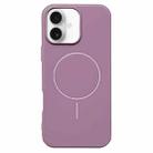 For iPhone 16 Plus Glossy TPU Shockproof MagSafe Phone Case(Purple) - 1