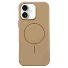 For iPhone 16 Glossy MagSafe Shockproof TPU Phone Case(Desert Gold) - 1