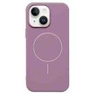 For iPhone 15 Glossy MagSafe Shockproof TPU Phone Case(Purple) - 1