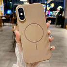 For iPhone XS Max Glossy MagSafe Shockproof TPU Phone Case(Desert Gold) - 1