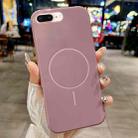 For iPhone 7 Plus / 8 Plus Glossy MagSafe Shockproof TPU Phone Case(Purple) - 1