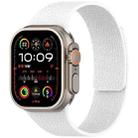 For Apple Watch 46mm / 49mm / 45mm / 44mm Litchi Texture Magnetic Silicone Watch Band(White) - 1