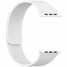 For Apple Watch 46mm / 49mm / 45mm / 44mm Litchi Texture Magnetic Silicone Watch Band(White) - 2