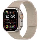 For Apple Watch 46mm / 49mm / 45mm / 44mm Litchi Texture Magnetic Silicone Watch Band(Stone Color) - 1