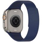 For Apple Watch 46mm / 49mm / 45mm / 44mm Litchi Texture Magnetic Silicone Watch Band(Midnight Blue) - 3