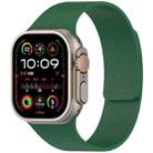 For Apple Watch 42mm / 41mm / 40mm / 38mm Litchi Texture Magnetic Silicone Watch Band(Purple Medic Green) - 1