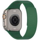 For Apple Watch 42mm / 41mm / 40mm / 38mm Litchi Texture Magnetic Silicone Watch Band(Purple Medic Green) - 2