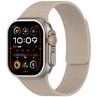 For Apple Watch 42mm / 41mm / 40mm / 38mm Litchi Texture Magnetic Silicone Watch Band(Stone Color) - 1
