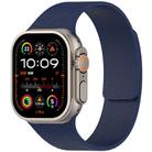For Apple Watch 42mm / 41mm / 40mm / 38mm Litchi Texture Magnetic Silicone Watch Band(Midnight Blue) - 1