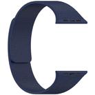 For Apple Watch 42mm / 41mm / 40mm / 38mm Litchi Texture Magnetic Silicone Watch Band(Midnight Blue) - 3