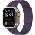 For Apple Watch 42mm / 41mm / 40mm / 38mm Litchi Texture Magnetic Silicone Watch Band(New Plum) - 1