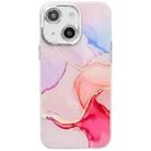 For iPhone 13 Electroplated Marble Texture Phone Case(Red M7) - 1