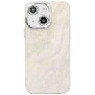 For iPhone 14 Electroplated Marble Texture Phone Case(White M8) - 1