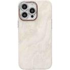 For iPhone 14 Pro Electroplated Marble Texture Phone Case(White M8) - 1