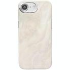 For iPhone 16e Electroplated Marble Texture Phone Case(White M8) - 1