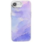 For iPhone 16e Electroplated Marble Texture Phone Case(Blue Purple M10) - 1
