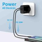 NORTHJO NOPD3002 USB-C / Type-C PD 30W + QC3.0 USB Dual Port Wall Fast Charger EU Plug(Black) - 2