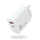 NORTHJO NOPD3002 USB-C / Type-C PD 30W + QC3.0 USB Dual Port Wall Fast Charger AU Plug(White) - 1