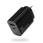 NORTHJO NOPD3002 USB-C / Type-C PD 30W + QC3.0 USB Dual Port Wall Fast Charger AU Plug(Black) - 1