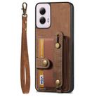 For Motorola Moto G Power 5G 2024 Retro Cross Wristband Wallet Leather Back Phone Case(Brown) - 2