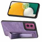 For Motorola Moto G55 Retro Wristband Holder Leather Back Phone Case(Purple) - 3