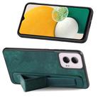For Motorola Moto G Power 5G 2024 Retro Wristband Holder Leather Back Phone Case(Green) - 3