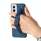 For Motorola Moto G Power 5G 2024 Retro Wristband Holder Leather Back Phone Case(Blue) - 2