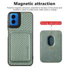 For Motorola Moto G45 5G Carbon Fiber Leather Card MagSafe Phone Case(Green) - 2