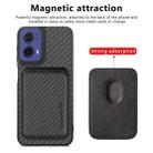 For Motorola Moto G85 Carbon Fiber Leather Card MagSafe Phone Case(Black) - 2