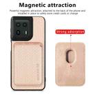 For Motorola Moto Edge 50 Ultra Carbon Fiber Leather Card MagSafe Phone Case(Khaki) - 2