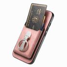 For Huawei Mate 70 Pro Retro Folding Ring Holder Card Bag MagSafe Phone Case(Pink) - 3