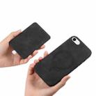 For iPhone 7 / 8 / SE 2022 Retro Cross Leather Ring Side Insert Card Bag MagSafe Phone Case(Black) - 3