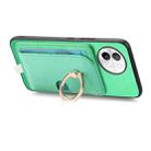 For vivo Y200 / V29e Retro Cross Leather Ring Side Insert Card Bag MagSafe Phone Case(Green) - 3
