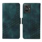 For Motorola Moto G75 ENKAY Embossed Rhombus Starry Leather Phone Case with Screen Film(Green) - 2