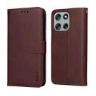 For Motorola Moto G56 / G66j / G66y 5G ENKAY Card Wallet Calf Texture Leather Phone Case with Screen Film(Brown) - 3