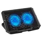 X3 Dual 14cm Fans 7-speed USB Powered Height Adjustable Laptop Cooling Pad - 1