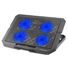 X4 4 Fan 7-Speed Control Noiseless Height Adjustable Stand Laptop Cooling Pad - 3