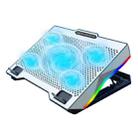 S605 RGB Light 5 Silent Fans Adjustable Height Stand Gaming Laptop Cooling Pad - 1