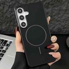 For Samsung Galaxy S25+ 5G Glossy TPU Shockproof MagSafe Phone Case(Black) - 1