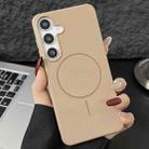For Samsung Galaxy S25+ 5G Glossy TPU Shockproof MagSafe Phone Case(Desert Gold) - 1